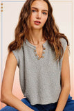 La Miel Slouchy Cropped Extended Sleeve Sweater Top - Rosa Apparel