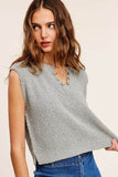 La Miel Slouchy Cropped Extended Sleeve Sweater Top - Rosa Apparel
