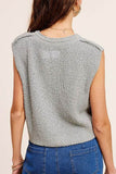 La Miel Slouchy Cropped Extended Sleeve Sweater Top - Rosa Apparel