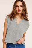 La Miel Slouchy Cropped Extended Sleeve Sweater Top - Rosa Apparel