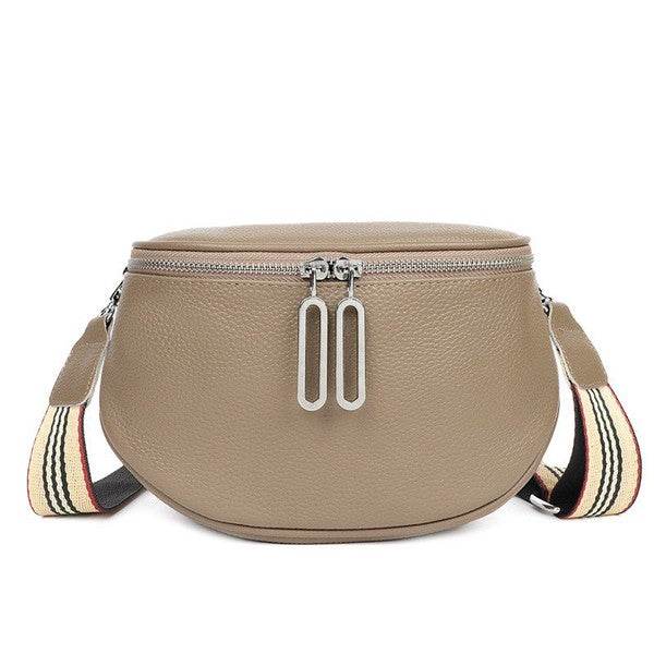Aili's Corner Hazel Genuine Leather Strap Accents Sling Bag - Rosa Apparel