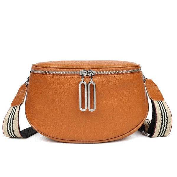 Aili's Corner Hazel Genuine Leather Strap Accents Sling Bag - Rosa Apparel