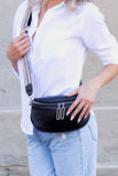 Aili's Corner Hazel Genuine Leather Strap Accents Sling Bag - Rosa Apparel