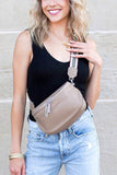 Aili's Corner Hazel Genuine Leather Strap Accents Sling Bag - Rosa Apparel