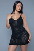 Be Wicked Josephine Crochet Round Neck Mini Dress - Rosa Apparel