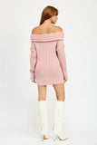 Emory Park Oversized Off Shoulder Long Sleeves Knit Sweater - Rosa Apparel