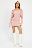 Emory Park Oversized Off Shoulder Long Sleeves Knit Sweater - Rosa Apparel