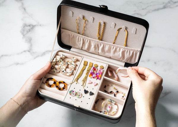Spiffy & Splendid Jewelry Travel Case - Black - Rosa Apparel