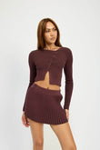 Emory Park Elegant Ribbed Asymmetrical Cardian Top - Rosa Apparel