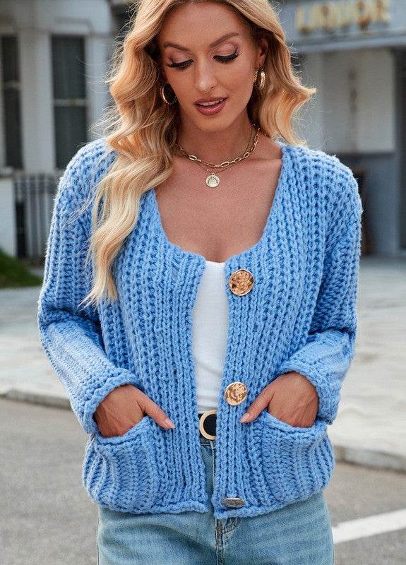 Miss Sparkling Cropped Knit Cardigan - Rosa Apparel