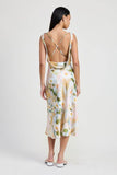 Emory Park Floral Cowl Neck Midi Dress - Rosa Apparel