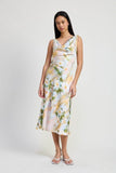 Emory Park Floral Cowl Neck Midi Dress - Rosa Apparel