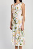 Emory Park Floral Cowl Neck Midi Dress - Rosa Apparel