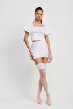 Emory Park Square Neck Bubble Cap Sleeve Top - Rosa Apparel