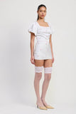 Emory Park Square Neck Bubble Cap Sleeve Top - Rosa Apparel