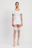 Emory Park Square Neck Bubble Cap Sleeve Top - Rosa Apparel