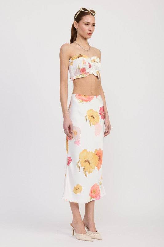 Smocked Crop Tube Top - Rosa Apparel