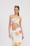 Smocked Crop Tube Top - Rosa Apparel
