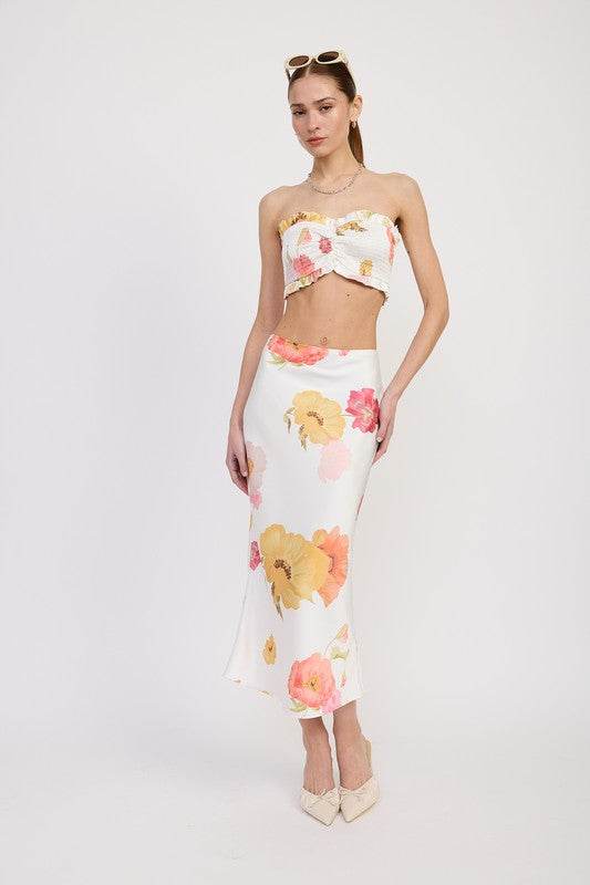 Smocked Crop Tube Top - Rosa Apparel
