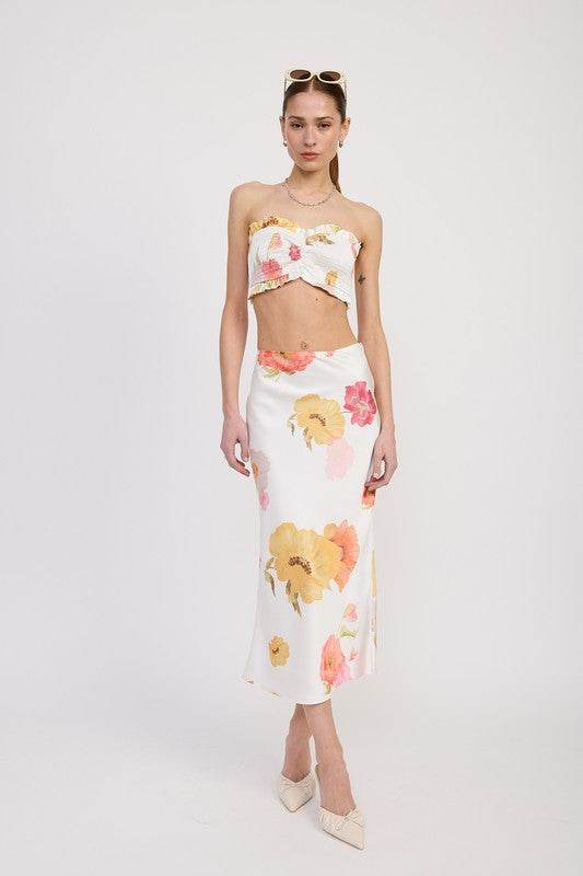 Smocked Crop Tube Top - Rosa Apparel