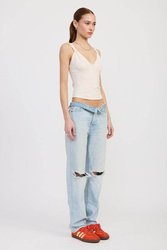 V NECK CAMI TOP - Rosa Apparel