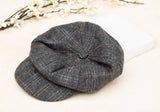 Aili’s Corner Tweed Newsboy Cap Classic Plaid Style