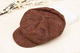 Aili’s Corner Tweed Newsboy Cap Classic Plaid Style