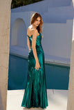 Juliet Luxe Metallic Strapless Slit Evening Gown JT2500A - Rosa Apparel