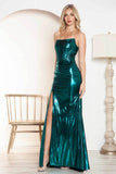 Juliet Luxe Metallic Strapless Slit Evening Gown JT2500A - Rosa Apparel