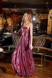Juliet Radiant Metallic Halter Neck A-Line Prom Dress JT2503A - Rosa Apparel
