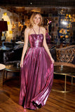 Juliet Radiant Metallic Halter Neck A-Line Prom Dress JT2503A - Rosa Apparel