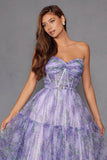 Juliet Print Strapless A-line Gown JT2507A - Rosa Apparel