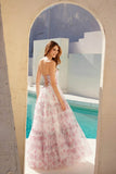 Juliet Print Strapless A-line Gown JT2507A - Rosa Apparel