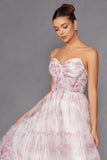 Juliet Print Strapless A-line Gown JT2507A - Rosa Apparel