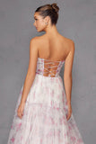 Juliet Print Strapless A-line Gown JT2507A - Rosa Apparel