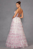 Juliet Print Strapless A-line Gown JT2507A - Rosa Apparel