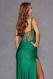 Juliet Fitted Long Cowl Neck Slit Dress JT2518I - Rosa Apparel
