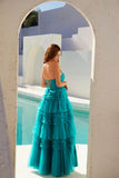 Juliet Strapless Tiered A-line Slit Gown JT2542S - Rosa Apparel