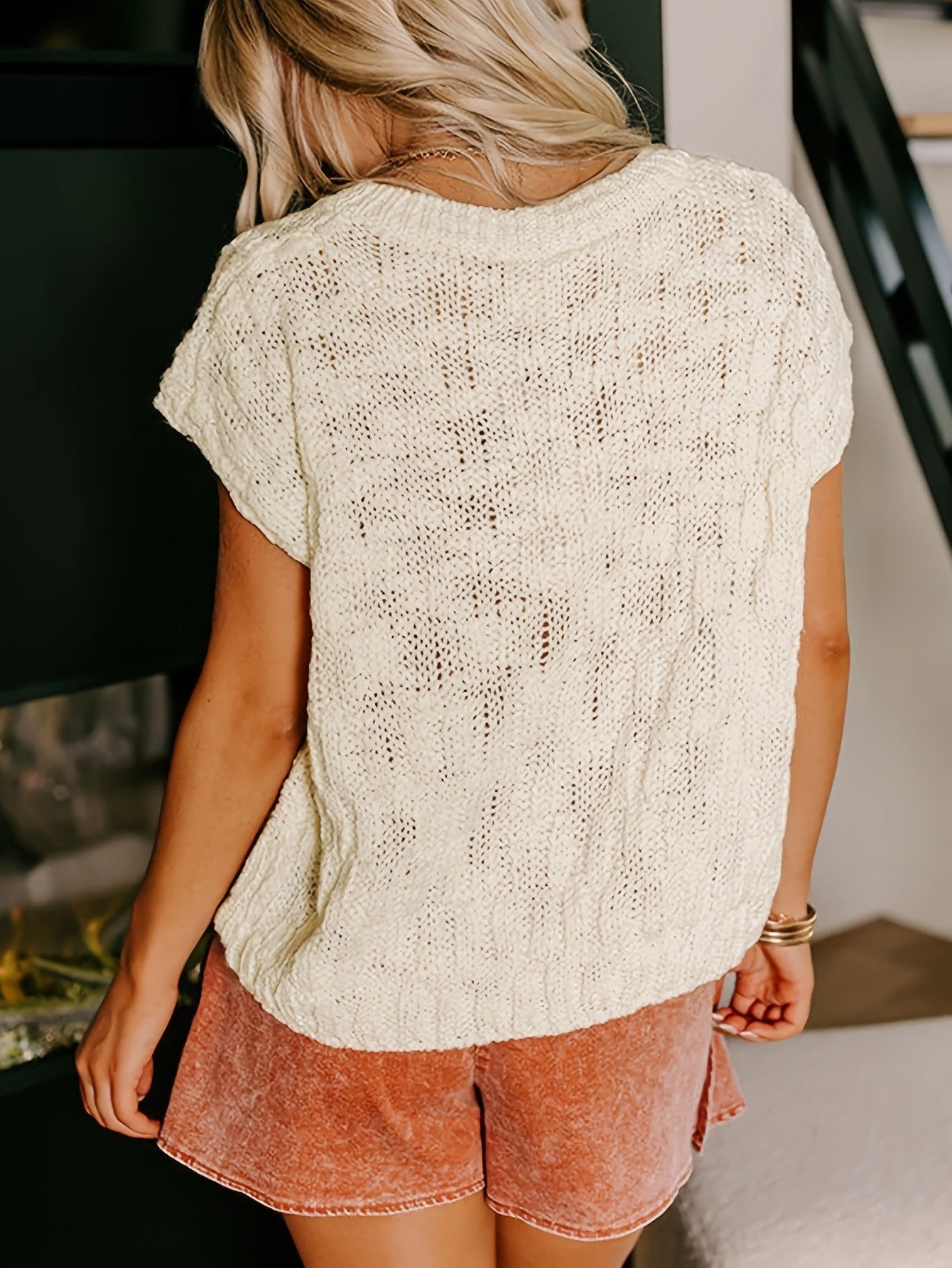 Miss Sparkling Textured Knit Top