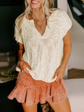 Miss Sparkling Textured Knit Top