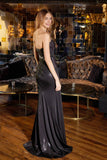 Juliet Strapless Sweetheart Neckline Bodice Fitted Sparkling Metallic Prom Dress JT2578H - Rosa Apparel