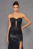 Juliet Strapless Sweetheart Neckline Bodice Fitted Sparkling Metallic Prom Dress JT2578H - Rosa Apparel