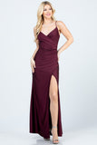 LA SCALA Tara Pleated Wrap Evening Gown 25872
