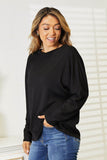 Double Take Seam Detail Round Neck Long Sleeve Top - Rosa Apparel