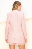 HYFVE Sugarplum Long-Sleeve Double-Breasted Blazer - Rosa Apparel