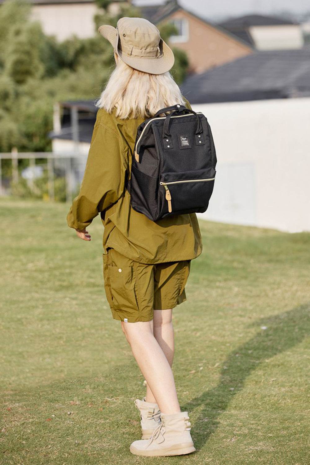 Himawari Waterproof Canvas Backpack Bag with Side Pockets - Rosa Apparel