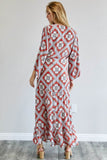 Davi & Dani Printed Long Sleeve Loose Kimono - Rosa Apparel