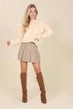 Lilou Plaid pleated mini skirt - Rosa Apparel