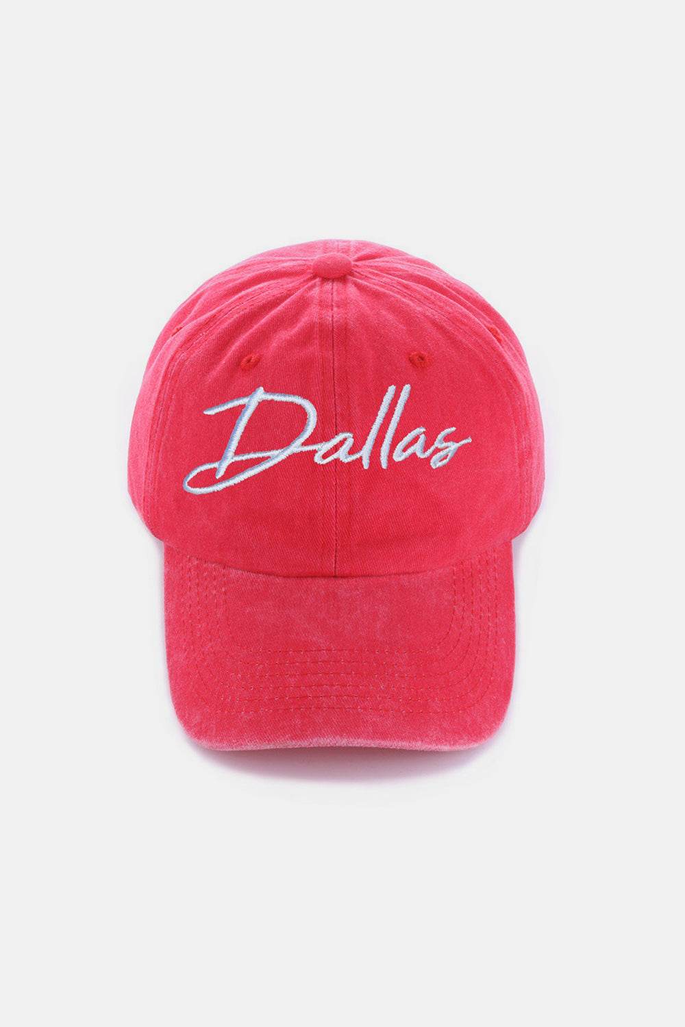 Zenana Washed DALLAS Embroidered Baseball Cap - Rosa Apparel