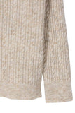 Lilou Oversize Cable Long Sleeves Boatneck Stretch Sweater - Rosa Apparel